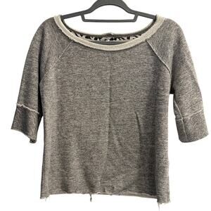 Dolan Left Coast Size XS Extra Small Gray Top Raw Edges
